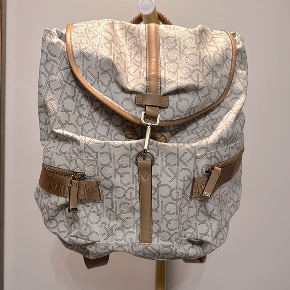 Calvin Klein Monogram Backpack EUC - Picture 1 of 14